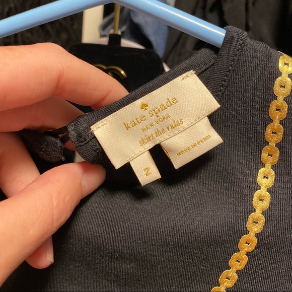 Kate Spade, Girl Toddler Size 2, Long Sleeve Shirt W/ Black Sequined Tuxedo Pant - Picture 5 of 16